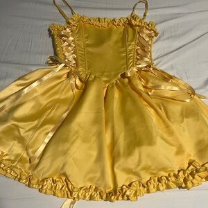 Sugar Thrillz Yellow Coquette Spring Dress from Dolls Kill